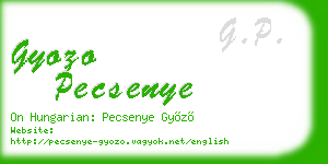 gyozo pecsenye business card
