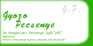 gyozo pecsenye business card